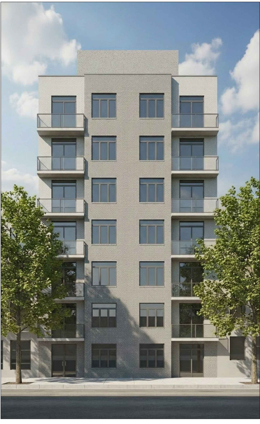 Architect's rendering of The Glenwood, 1187 Ocean Avenue